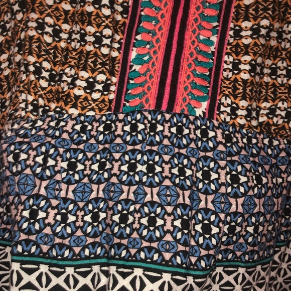 Ranna Gill Tan and Brown Graphic Tank Top 21” pit to pit. 26” length bohemian - Picture 5 of 7